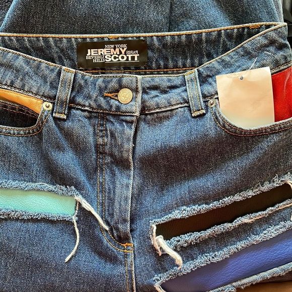 🔥🎉 HOST PICK 🎉🔥 Jeremy Scott Multicolor Patchwork Jeans - Picture 6 of 10